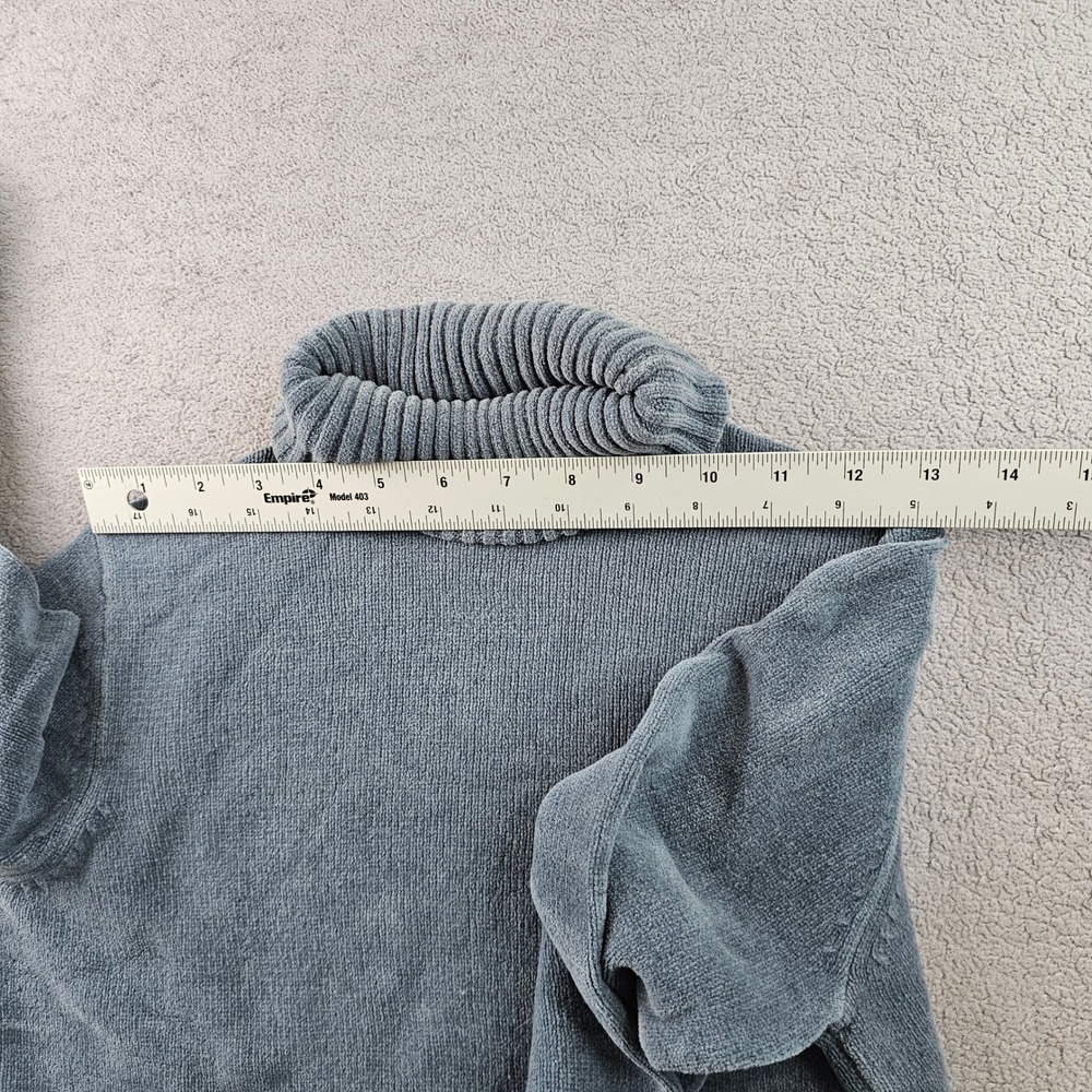 Eddie Bauer Sweater Womens Small Gray Rib Knit Soft Stretch Turtleneck Pullover - Picture 6 of 9